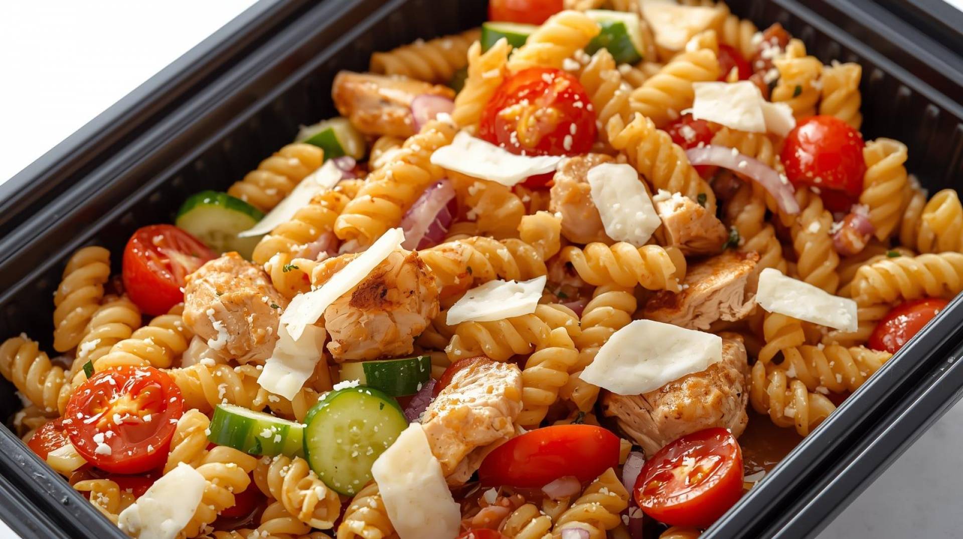 High Protein Chicken Pasta Salad