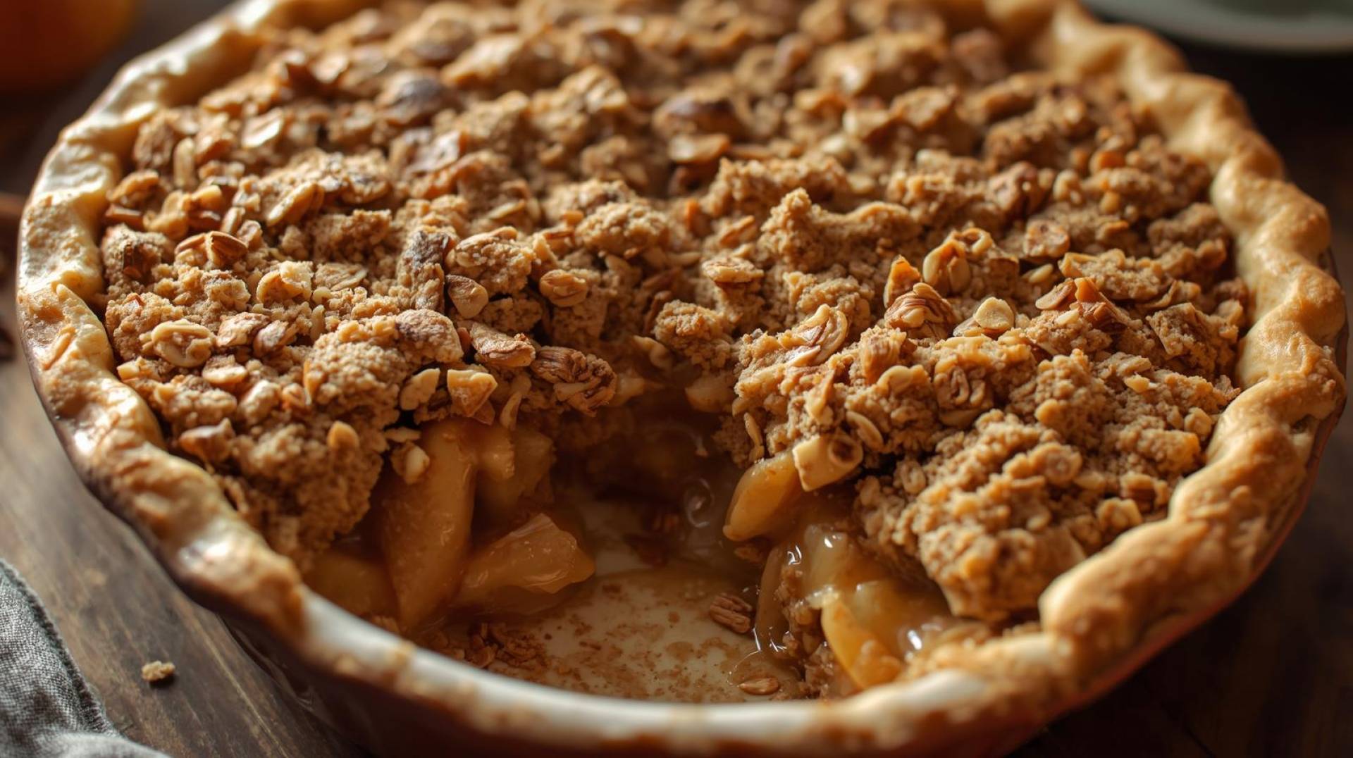 Apple Sour Cream Crumb Pie
