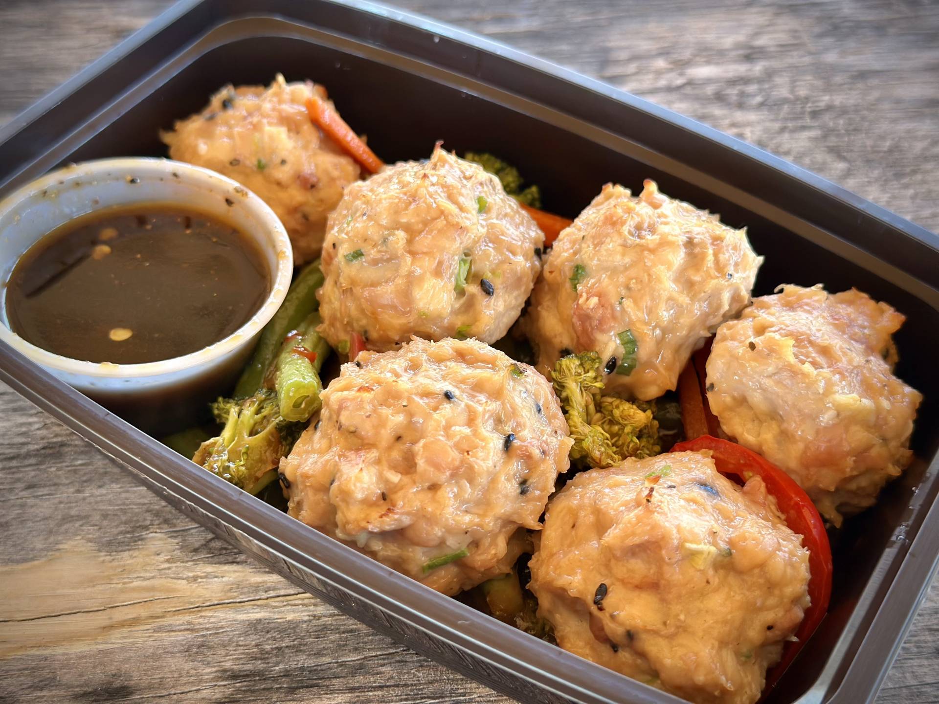 Ginger Scallion Chicken Meatballs